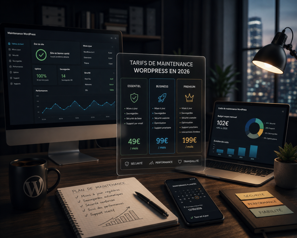 Quels sont les tarifs de maintenance WordPress en 2026 ?