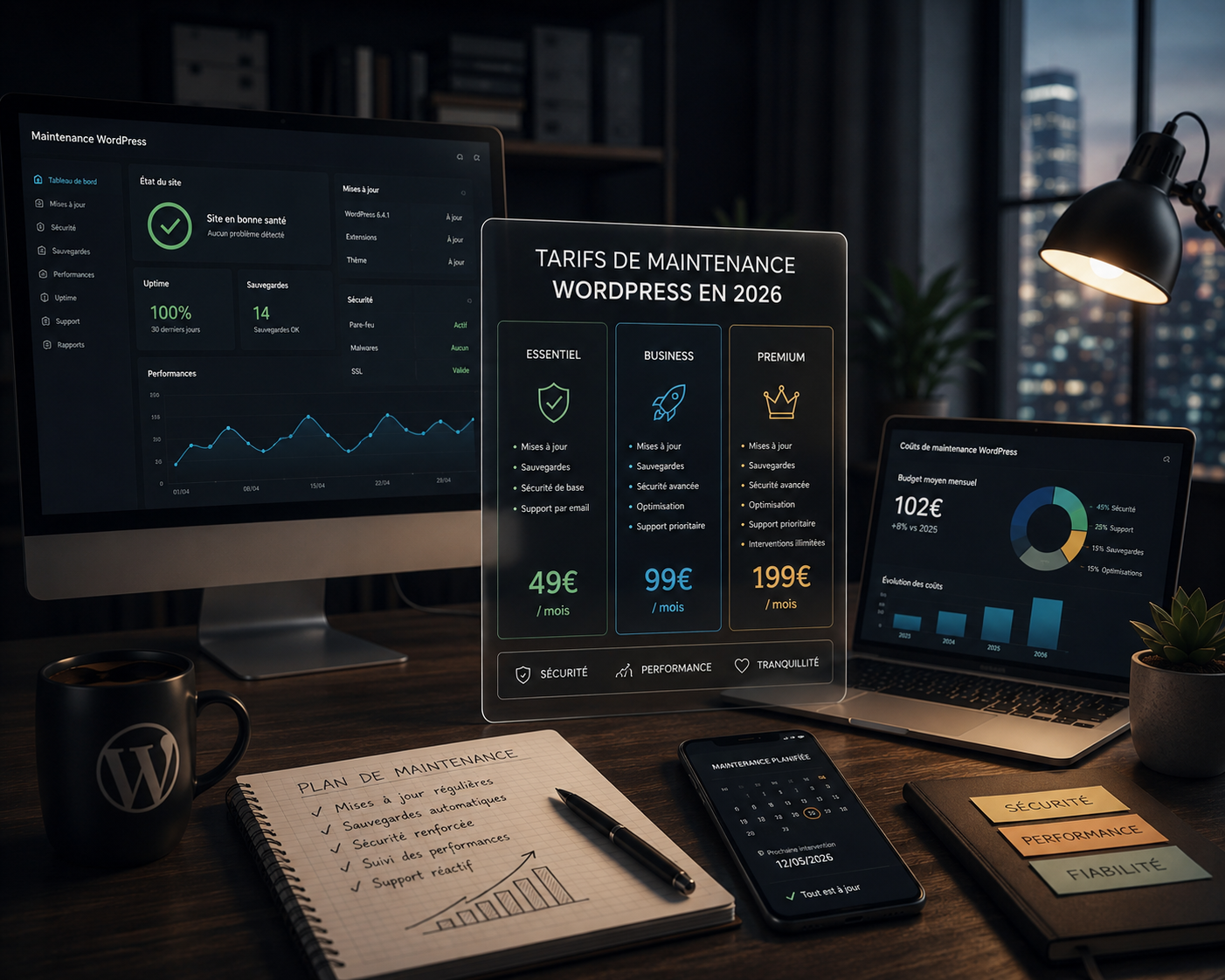Quels sont les tarifs de maintenance WordPress en 2026 ?